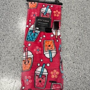 Betsey Johnson Pink Bubble Tea Throw Blanket
